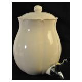Ceramic Beverage Dispenser With Lid & Drink Spout