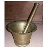 Brass Mortar And Pestle 2 Lbs 7.4 Oz