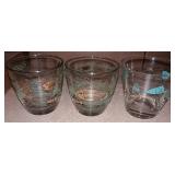 Mid Century Mod Atomic Cocktail Glasses, 3 Pcs