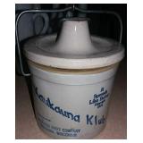 Kaukauna Klub Butter Crock W/ Lid And Wire Bail