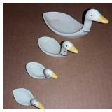Set Of Ceramic Duck Measuring Spoons 4 Pcs
