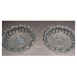 Pair Of Mikasa Small Crystal Nappies