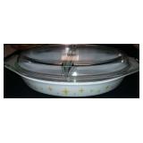 1950s Pyrex 1 1/2 Qt Divided Casserole With Lid