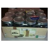 1 Dozen Kerr 1 Quart Canning Jars New In Box