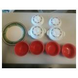 Assorted Melamine And Ceramic Dishes 12 Pcs