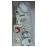 Assorted Kitchen Gadgets - Mixer, Sifter, Timers