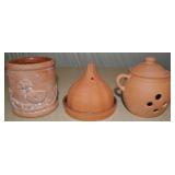 Terracota Garlic Savers And Herb Jar