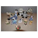Farm Animal Figurine Collection - Cows & Pigs 13 P
