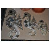 3 Abalone And Plastic Sea Horses