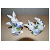 Porcelain Bunny Salt And Pepper Shaker Set