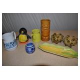 Assorted Ceramic Shakers Sugars Creamers