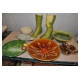 Assorted Ceramic Bowls & Boots    9 Pcs