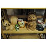 Ceramic Squirrels 6 Pcs
