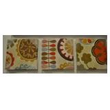 3 Earth Tone Art Prints On Canvas 12 X 12 Inches