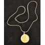 Gold-layered Walking Liberty Half Dollar Pendant