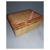 Wicker Basket With Shells. 7.5 Inches.