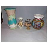Arts And Crafts Vases And Shell Art.