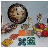 Assorted Decorative - Clock, Tiles, Picture