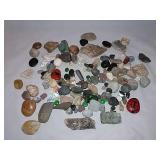 Rock, Mineral And Glass Collection.