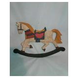 Carved Wooden Rocking Horse 17 Inches.