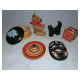Wooden Decorative Objects. Round Box 3.5 Inches,