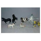 Horse Figurine Collection. Biggest Is 6".