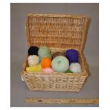 Basket Of Assorted Yarns