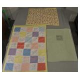 Three Baby Blankets Pastels & Animals