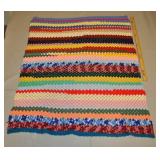Multi Color Knitted Throw 57 X 46