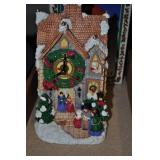 Winter Village Clock Tower 8 Inches High