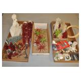 Lot Holiday Decor - Trees, Snowflakes, Ornaments