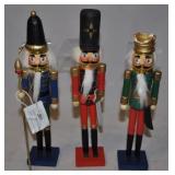 Three Nutcrackers Tallest 9.5 Inches