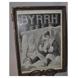 Framed 1934 Drinking Santa And Angel