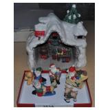 Porcelain Santas Workshop In Box