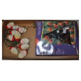 Musical Bell Lights And Vintage Santa Light Stand