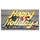 Vintage Lighted Sign Happy Holidays
