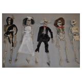 Mini Skeletons- Bride, Groom, Mummy, Cowboy, Death