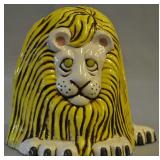 Ceramic Lion Head Planter Vintage