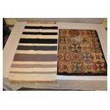 2 Rugs Stripe 27x48 Inches, Floral 29x38 Inches