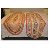2  Oval Hooked Wool Rug Runners.