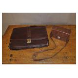Briefcase And Leather Camera Bag