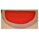 2 Round Table Cloths 1 Red 60 Inches, 1 Floral 72"