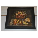 Fruit Still Life Print With Black Frame.