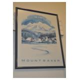 Mount Baker Framed Poster 30 X 23 Inches