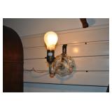 Vintage Glass Wall Sconce.