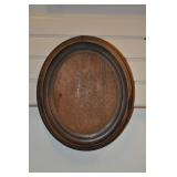 Vintage Picture Frame Oval, Wood Back, No Glass.