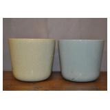 Bauer Ceramic Planter Blue - Green Speckle Pattrn