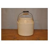 Vintage Crock With Handle, No Lid, Chipped.