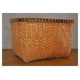 Vintage Woven Wicker Basket Rectangular