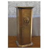 Brass Umbrella Holder Lion Head Detail